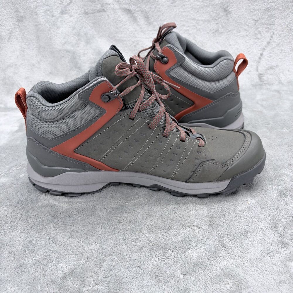 Oboz Sypes Mid B-Dry Men’s Gray/Orange Leather Waterproof Hiking Boots Size 10